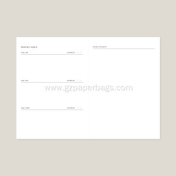 Undated Weekly Planner for Luxury A5 Notebook